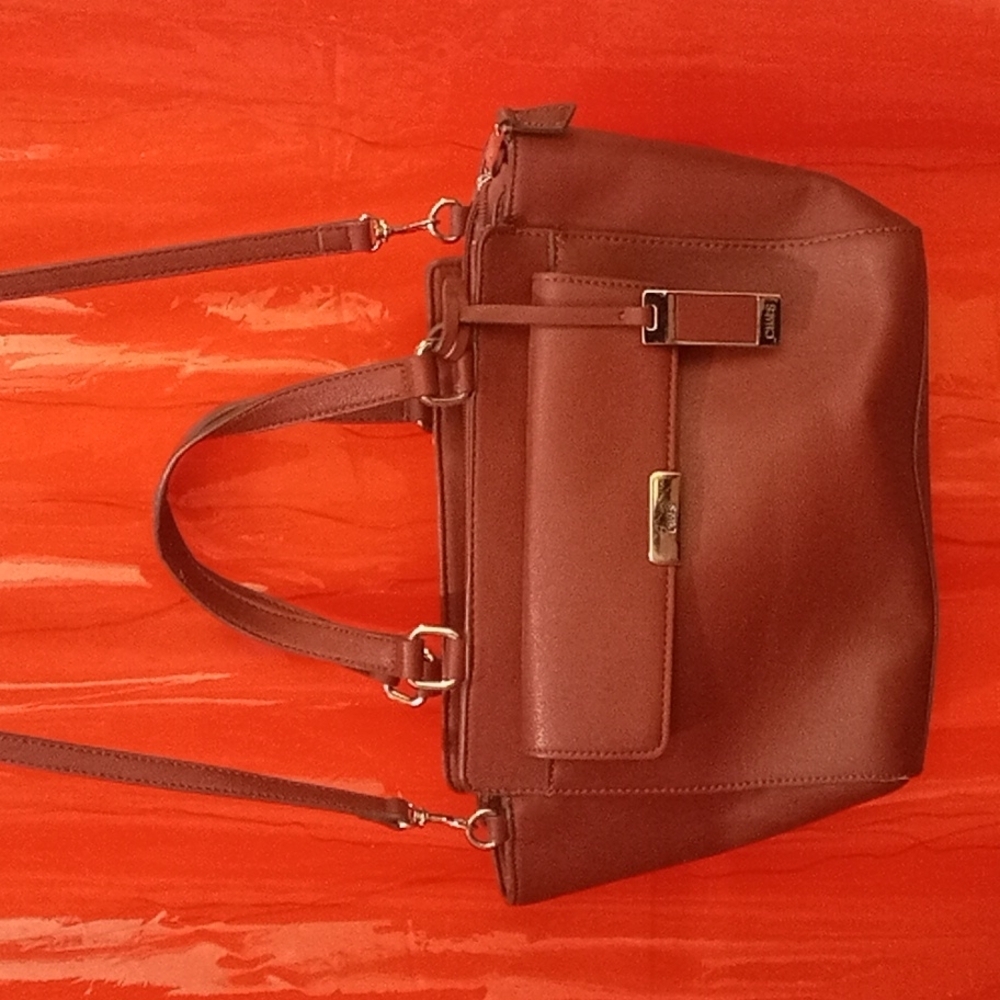 Chaps NWOT beautiful Cherry Red Purse Mid size Crossbody Bag - Picture 11 of 11